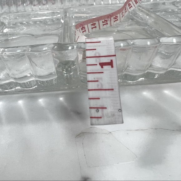 Vintage Indiana Glass Dish Server Fruit Divided - Picture 3 of 5